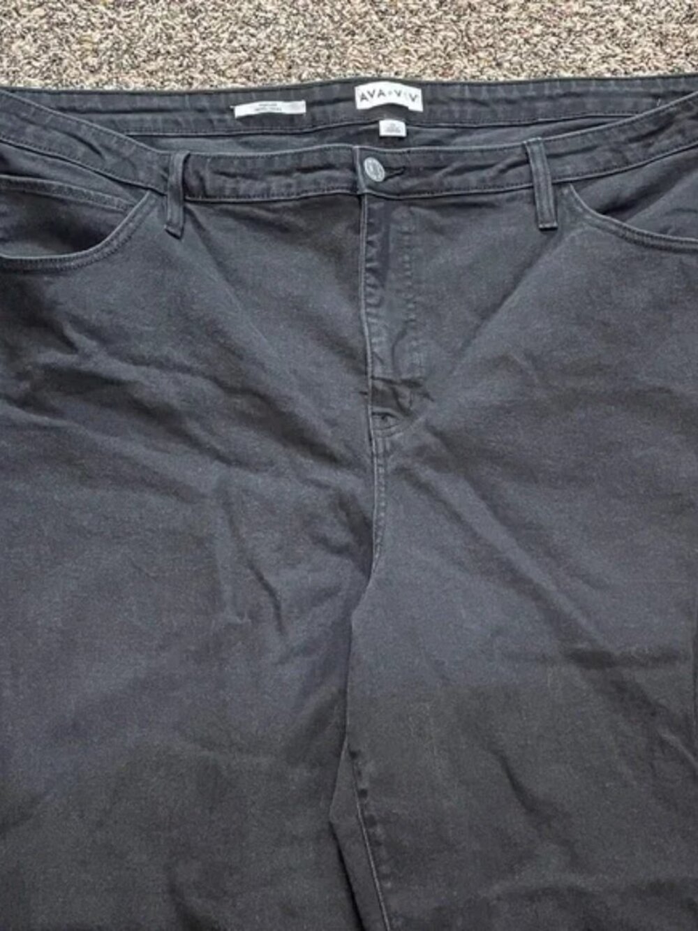 Ava & Viv High Rise Wide Leg Black Wash Plus Size 26 Denim Trousers | NWOT - Picture 11 of 11